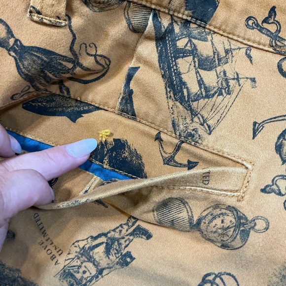 KAVU Chilliwack Printed Canvas Shorts – Nautical Caramel Print – Men’s Size 32 - Picture 6 of 8